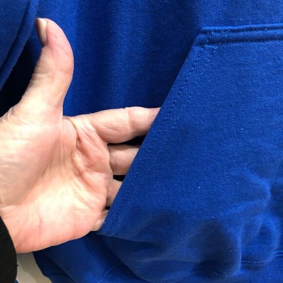 GILDAN - NWOT - L Sz S Heavy Blend Hooded Sweatshirt in Royal. Cotton/Poly Blend - Picture 8 of 15